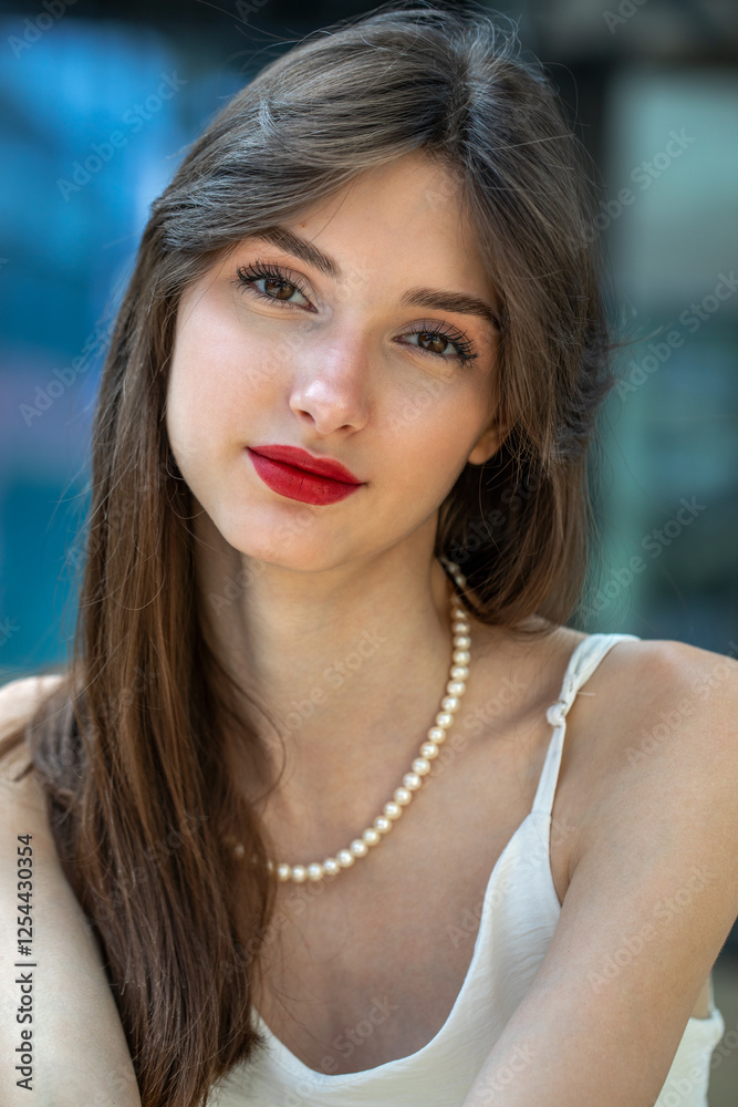 Portrait of a young beautiful brunette girl Portrait of a young beautiful brunette girl