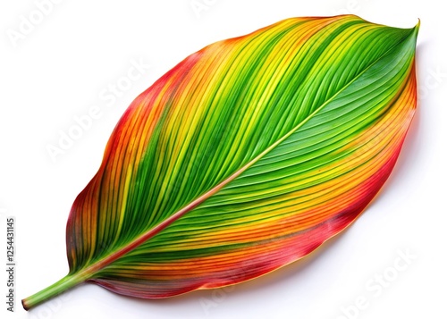 Stunning Aspidistra Leaf on White for a Serene Ambiance photo