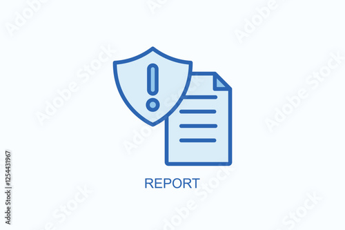 Report Icon Or Logo Isolated Illustration