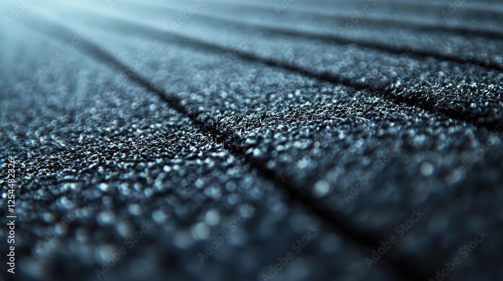 Close-up view of textured surface with droplets, showcasing light reflections and depth Close-up view of textured surface with droplets, showcasing light reflections and depth