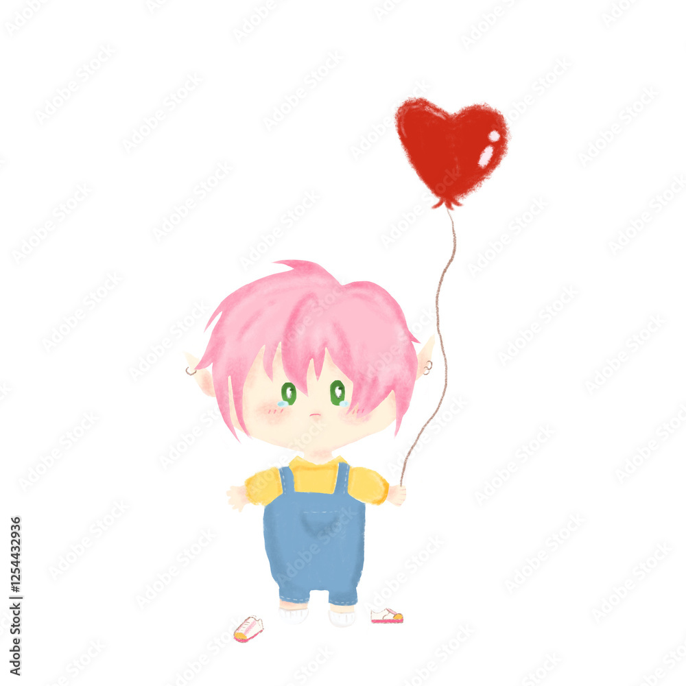 Obraz premium boy with balloon