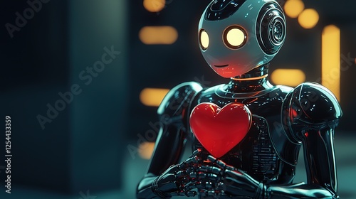 Robot Holding Heart: AI and Empathy
