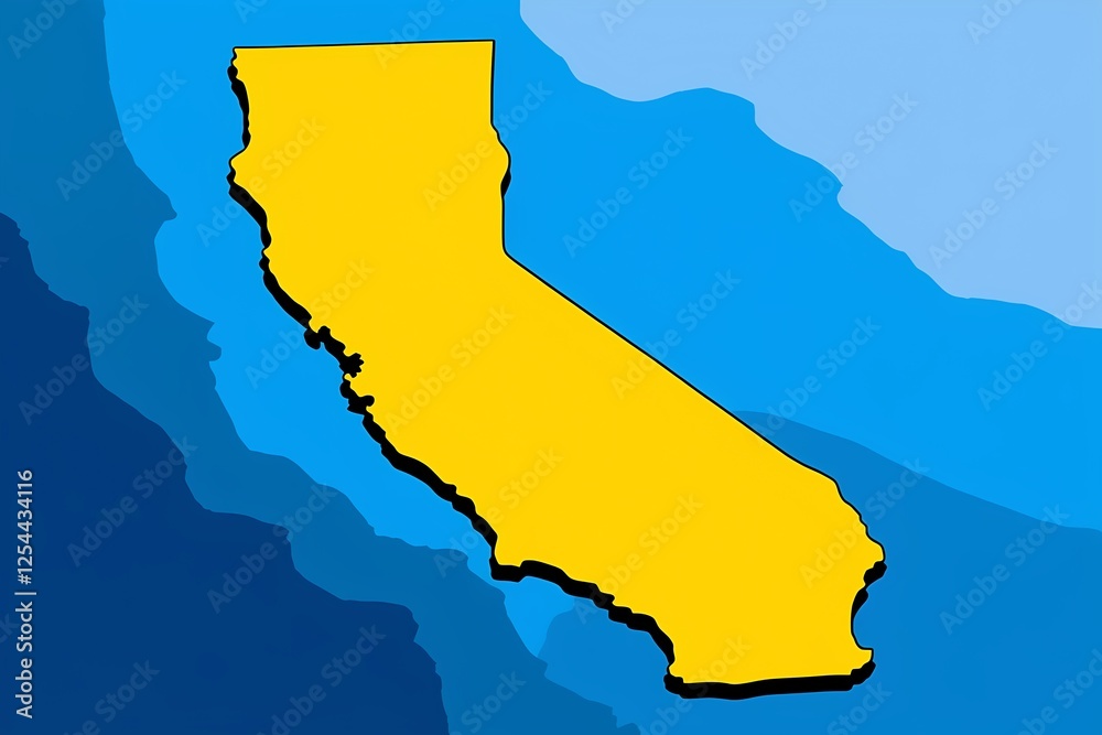 Fototapeta premium California outline