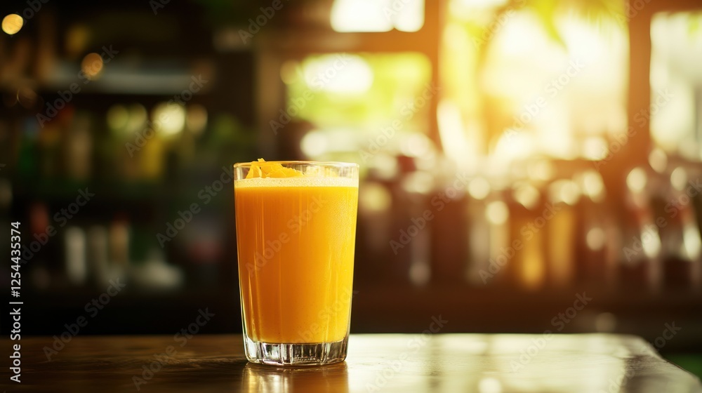 A Refreshing Glass of Orange Juice on a Sunny Day