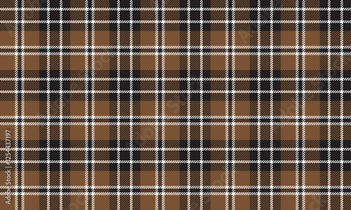 Seamless plaid, brown, black, white, designed to create clothes, skirts, pants. That gives a classic and modern feel, suitable for use in all occasions.