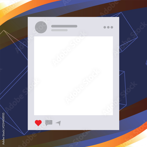 Creative Social Media Post Frame with Geometric and Gradient Elements