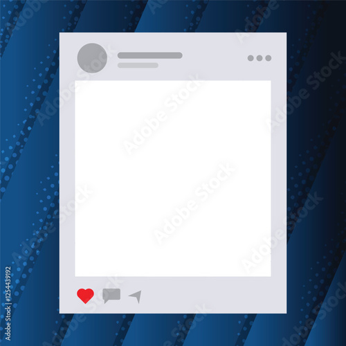 Social Media Post Template with Blank Space on Abstract Background