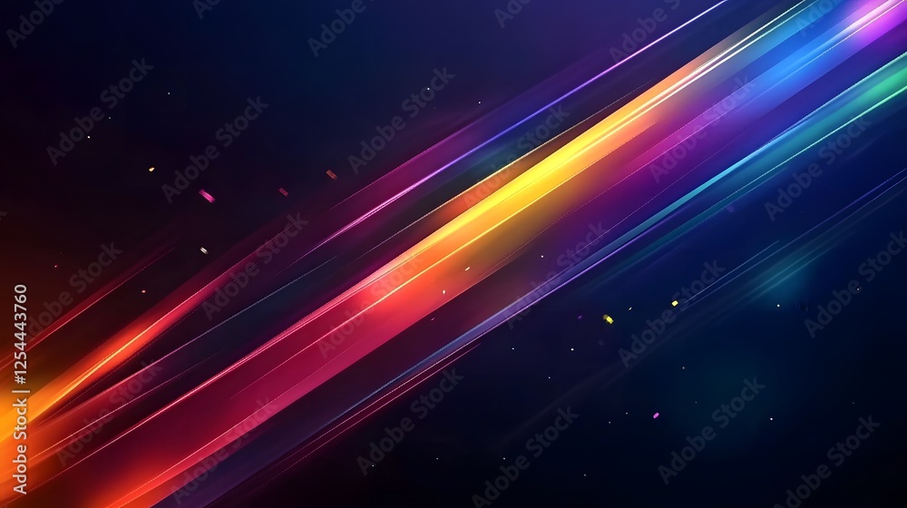 Abstract background with colorful light streaks on a dark backdrop, creating a futuristic and dynamic design element. High-speed motion lines convey energy, technology, and modern digital aesthetics Abstract background with colorful light streaks on a dark backdrop, creating a futuristic and dynamic design element. High-speed motion lines convey energy, technology, and modern digital aesthetics