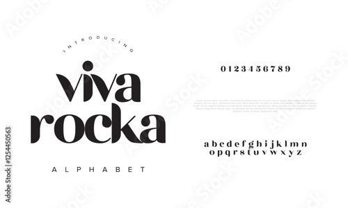 Vivarocka typography beauty fashion elegant minimalist serif italic fonts decorative wedding vintage retro logos. Minimal luxury font alphabet logo. Vector illustration
