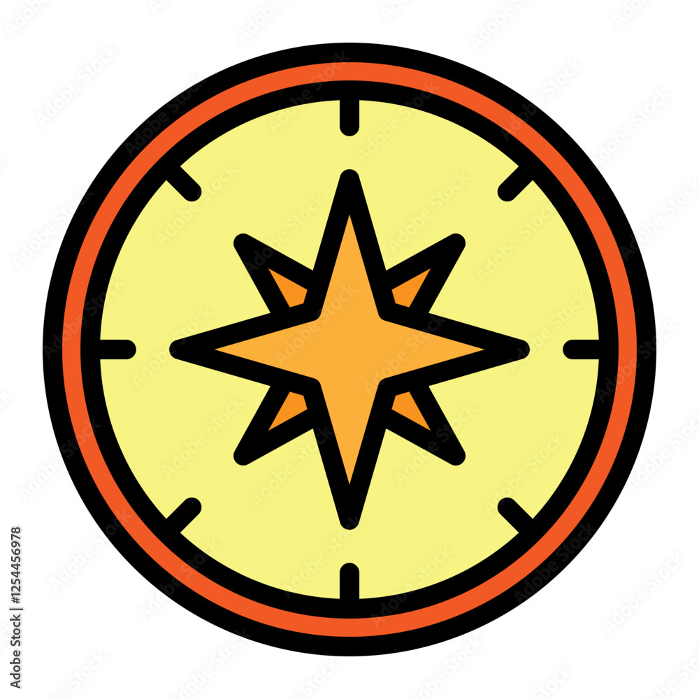 Compass Vector Filled Icon Design Compass Vector Filled Icon Design