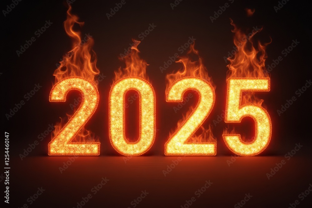 Fiery 2025 New Year s Eve Countdown Flaming Numbers Design Fiery 2025 New Year s Eve Countdown Flaming Numbers Design