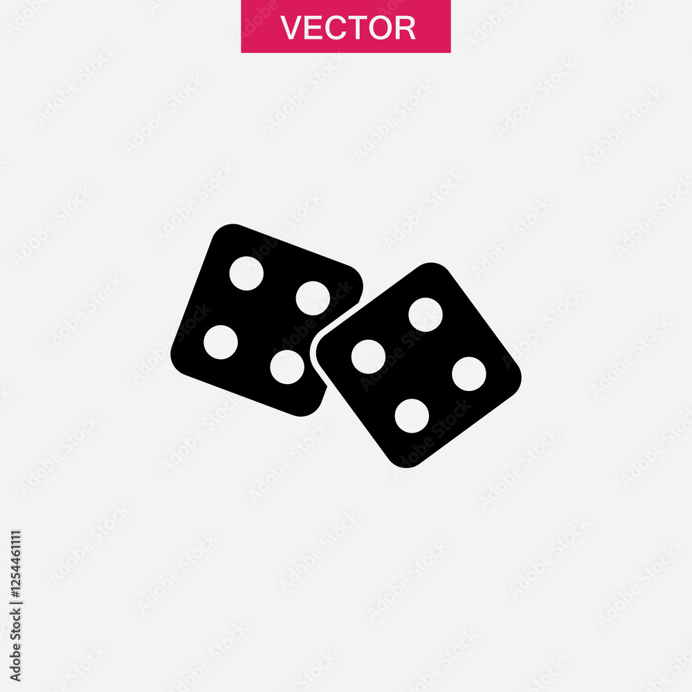 Dice, game icon.vector flat black simple trendy style illustration for web and app..eps Dice, game icon.vector flat black simple trendy style illustration for web and app..eps