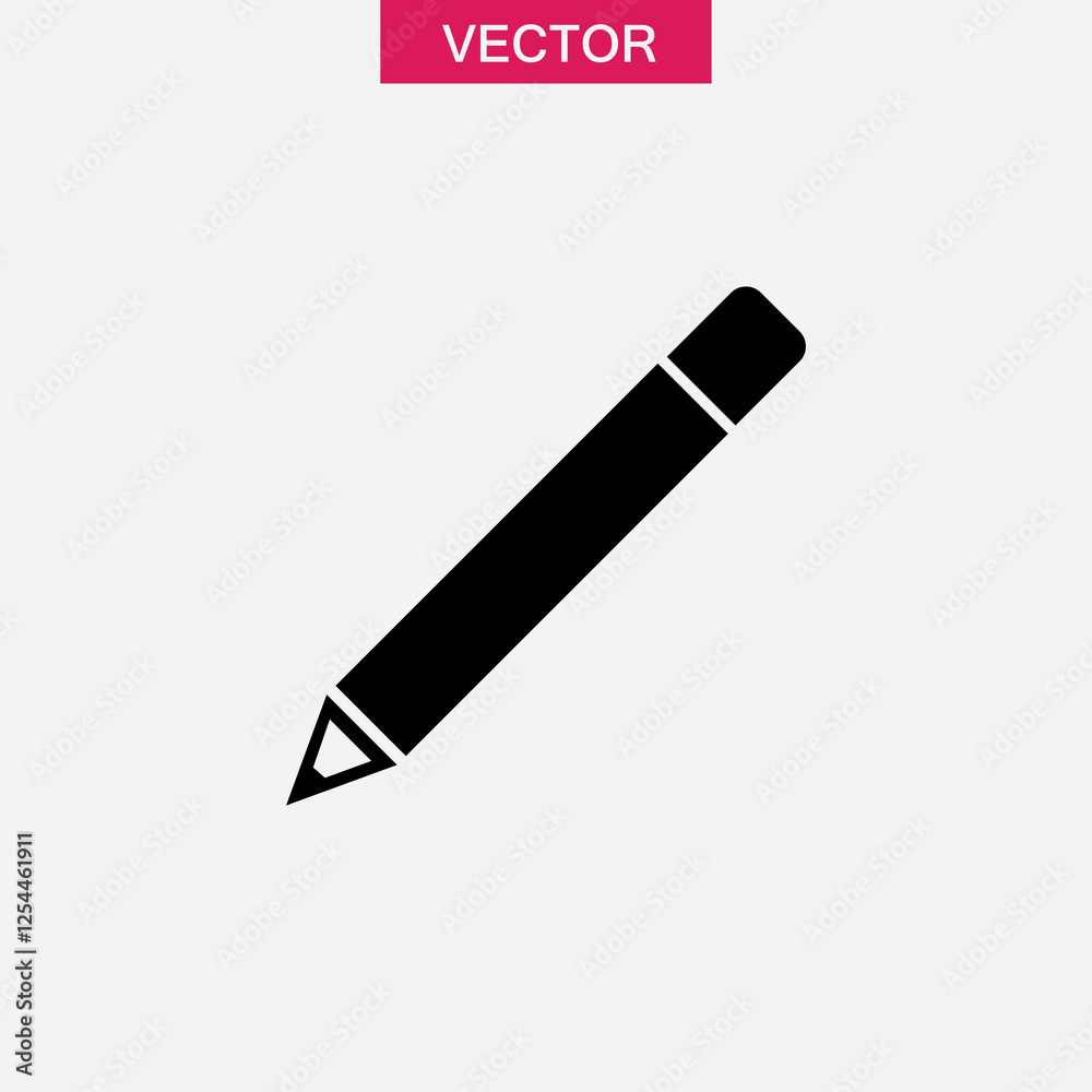 Pencil icon. Vector flat black simple trendy style illustration for web and app..eps Pencil icon. Vector flat black simple trendy style illustration for web and app..eps