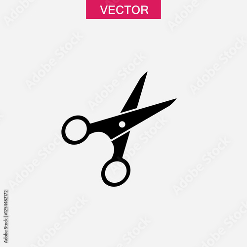 Scissors icon. Vector flat black simple trendy style illustration for web and app..eps