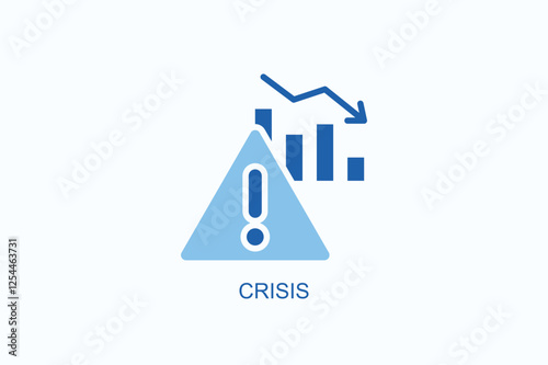 Crisis Icon Or Logo Isolated Illustration