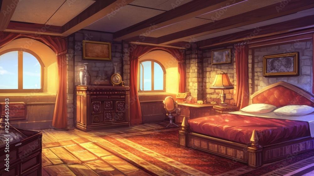 Fototapeta premium Medieval Castle Bedroom