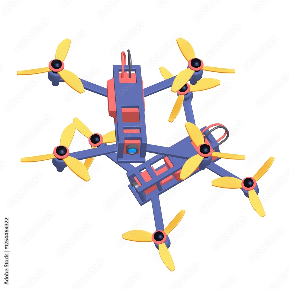 FPV Drone Racing freestyle sport flight. Hobby toys