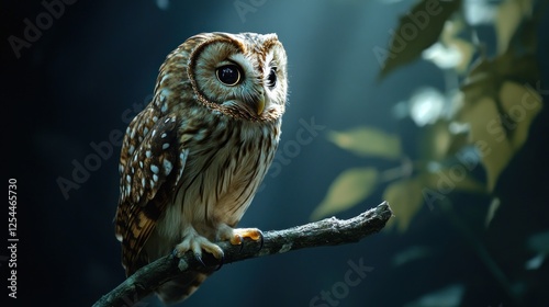 Mystical Owl in the Twilight Forest