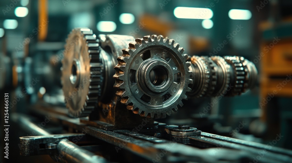 Factory Gears Assembly Line Industrial Production Factory Gears Assembly Line Industrial Production