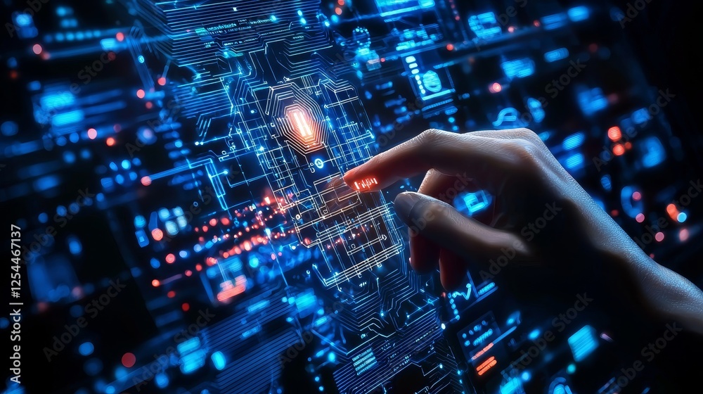 Illuminating AI Integration: Glowing Digital Matrix of Business Intelligence Illuminating AI Integration: Glowing Digital Matrix of Business Intelligence