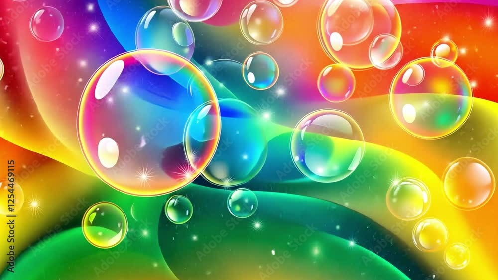 Rainbow Bubbles Abstract: A mesmerizing abstract art piece with rainbow-hued swirls and shimmering, iridescent bubbles, creating a vibrant and cheerful atmosphere. Rainbow Bubbles Abstract: A mesmerizing abstract art piece with rainbow-hued swirls and shimmering, iridescent bubbles, creating a vibrant and cheerful atmosphere.