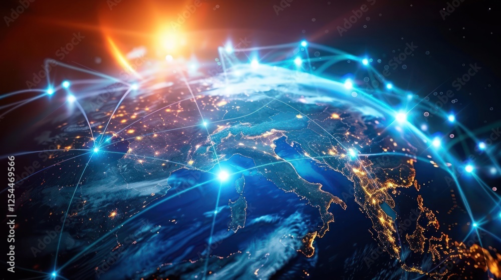 Fototapeta premium Global Network Connections