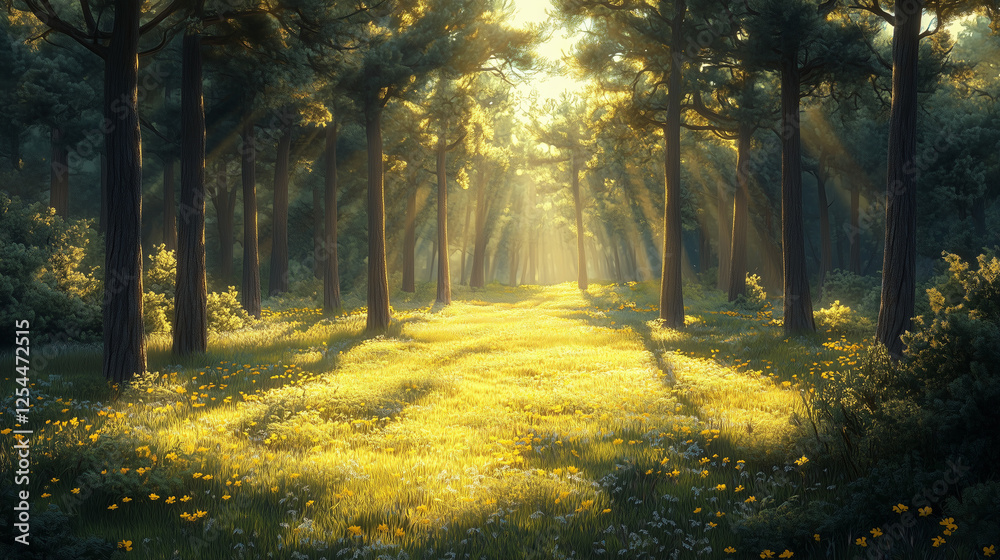 morning in the forest morning in the forest