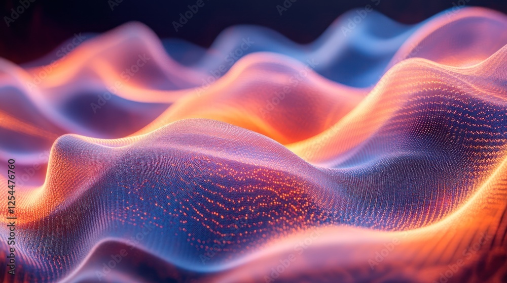 Abstract digital wave, glowing, data, background, technology, presentation