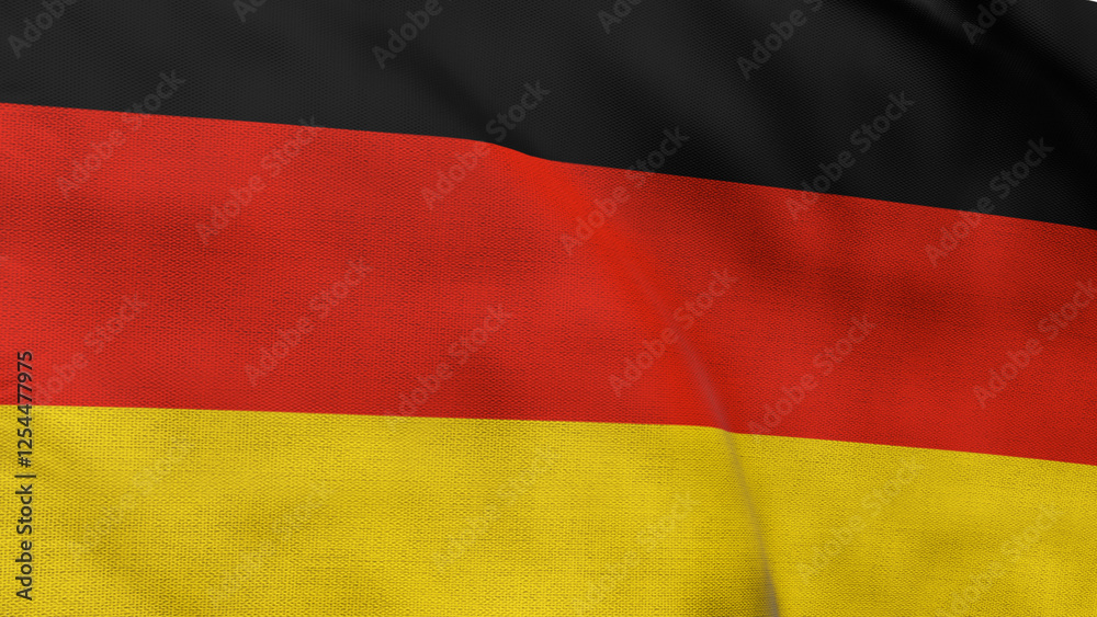 Naklejka premium High detailed flag of Germany. National Germany flag. Europe. 3D illustration.