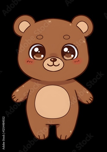 Adorable 3D Cartoon Bear – A Cute and Playful Character