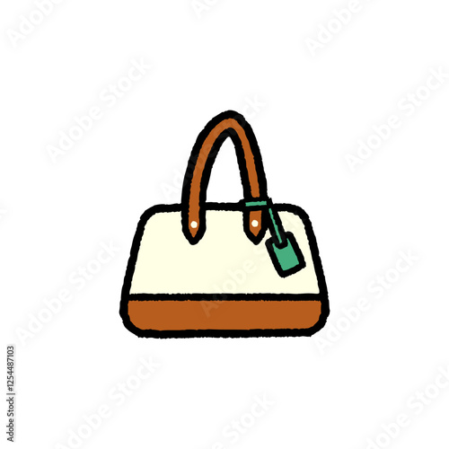 手書き風のシンプルなトートバッグのイラスト