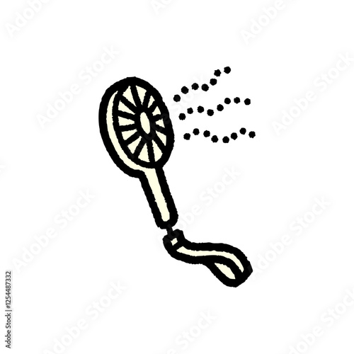 手書き風のシンプルなモバイル扇風機のイラスト