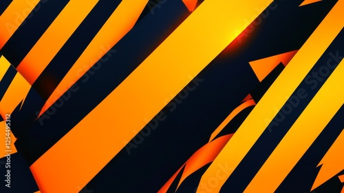 Wallpaper Mural geometric ribbon banners, diagonal striped layout, warning tape aesthetic, repeating sale message, bold typographic design, stark contrast elements, commercial advertising style, dynamic angles Torontodigital.ca