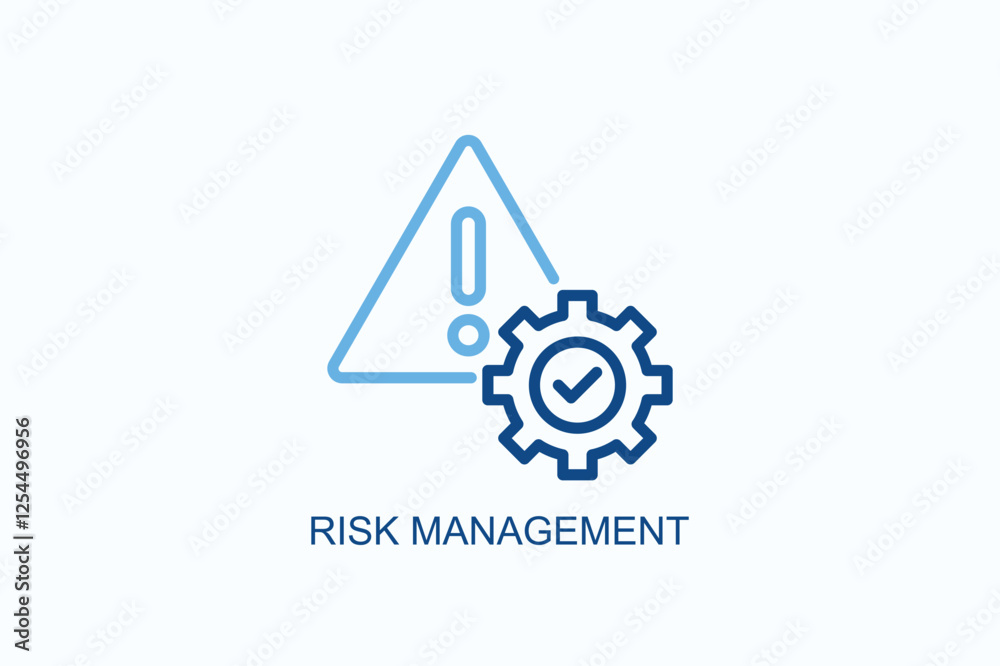 Risk Management Icon Or Logo Isolated Illustration Risk Management Icon Or Logo Isolated Illustration