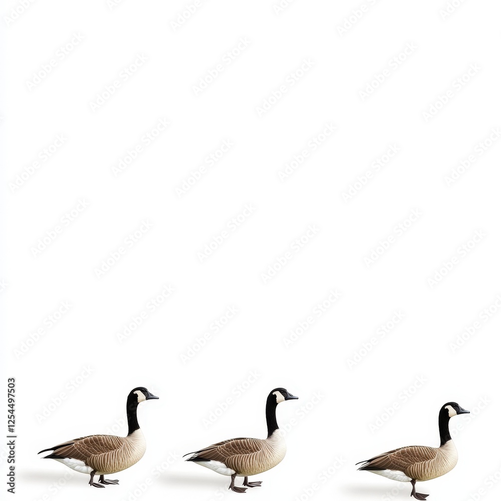 Obraz premium Three Canada Geese