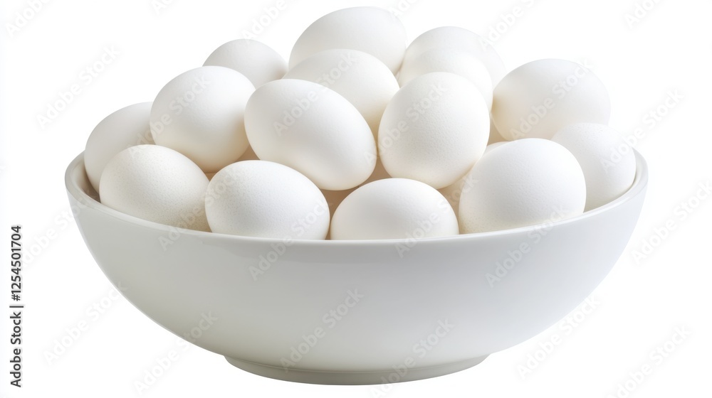Minimalist Concept - White Eggs in Bowl Signifying Simplicity and Essential Nutrition Minimalist Concept - White Eggs in Bowl Signifying Simplicity and Essential Nutrition
