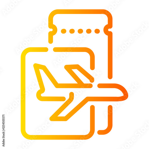 passport Line Gradient Icon