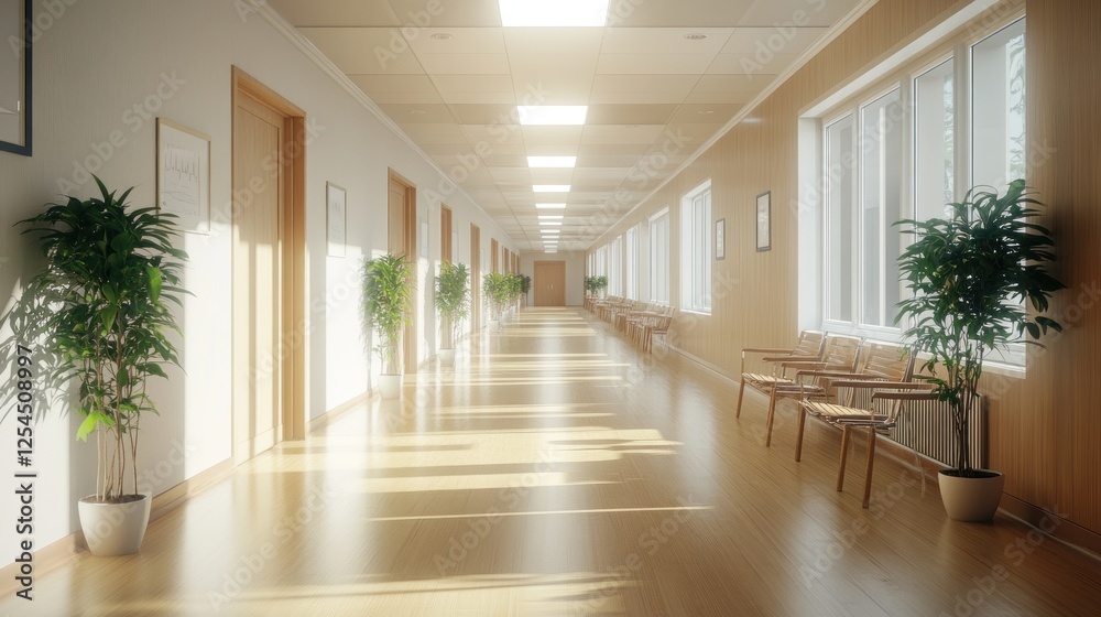 Fototapeta premium Empty Hallway with Natural Light