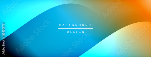 Bright rainbow style color gradient with curve round shape line background. Vector Illustration For Wallpaper, Banner, Illustration, landing page