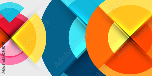 Techno circles and semi circles. Vector Illustration For Wallpaper, Banner, Background, Card, Book Illustration, landing page