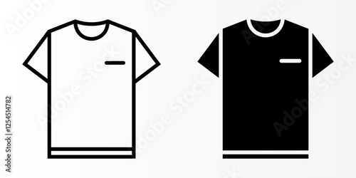 T-Shirt icons set. for mobile concept and web design on white background