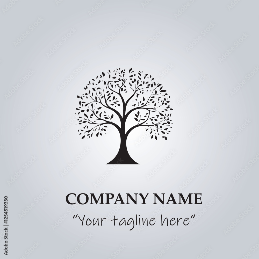 Obraz premium Tree logo company vector illustration