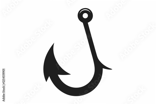 a fishhook   silhouette illustration