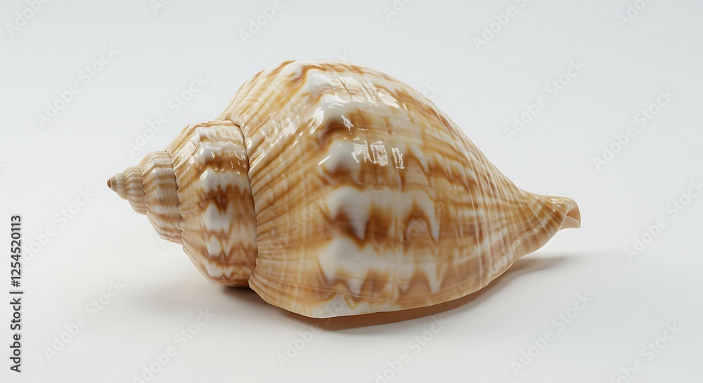Isolated Seashell Still Life Close-up of a Striped Marine Gastropod Isolated Seashell Still Life Close-up of a Striped Marine Gastropod
