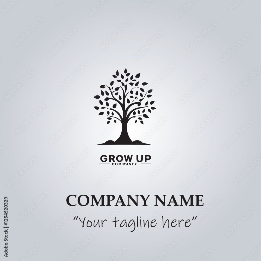 Obraz premium Tree logo company vector illustration