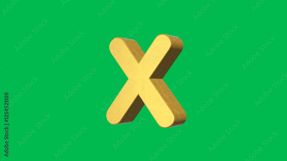 Obraz premium English alphabet Letter X 4k Illustration. Script text labels.