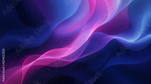 Abstract background featuring flowing, colorful waves in shades of blue, purple, and pink. Ideal for digital art, presentations, or website backgrounds, conveying dynamism and a modern aesthetic.

