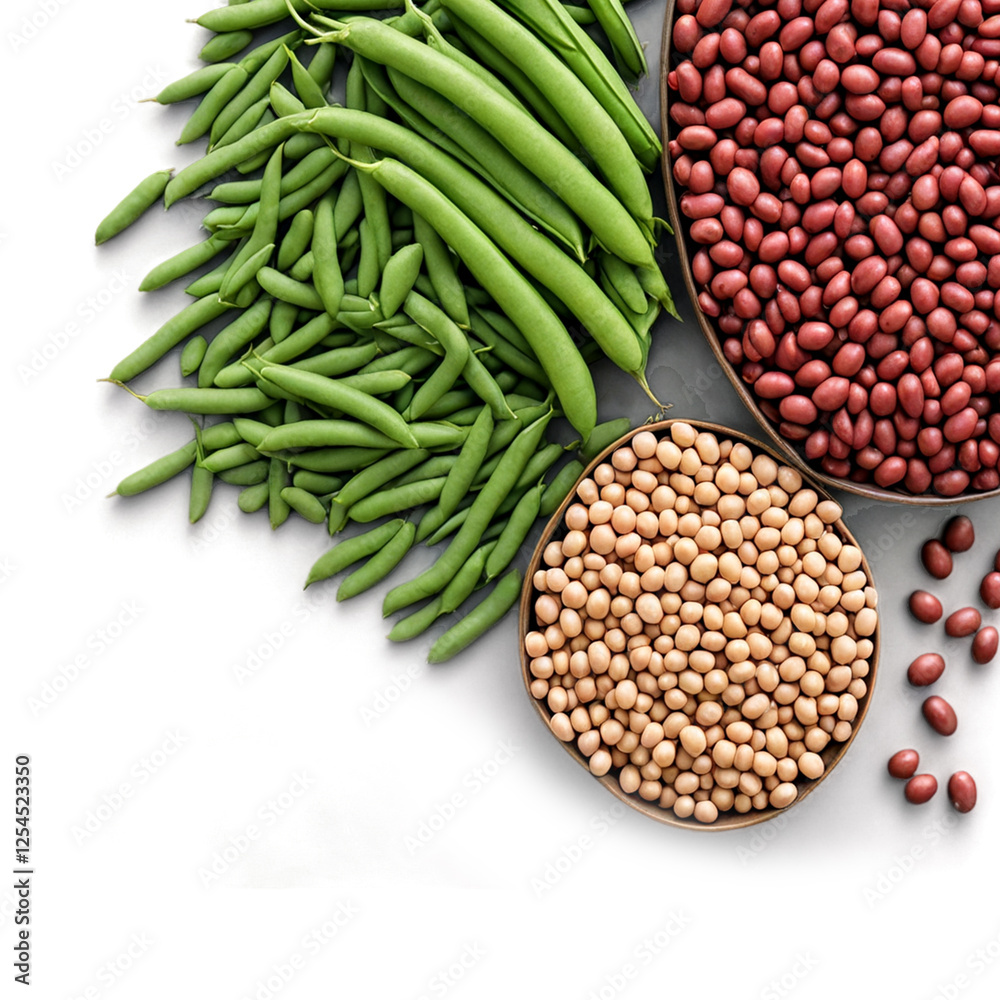 Fototapeta premium beans on white background 