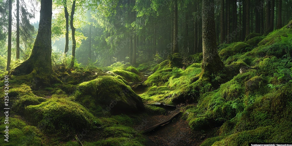 Fototapeta premium Explore the stunning Carpathian nature, majestic mountains, and lush forests. Perfect for nature photography, hiking, and wilderness adventures. Discover untouched beauty