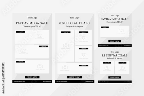 Minimalist and elegant Instagram stories and Post Template Set